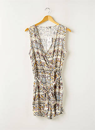 Salopetă scurtă țesătură poplin fără mâneci bej ONLY femme