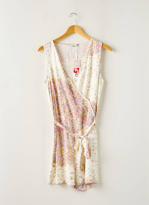 Salopetă scurtă guler petrecut fără mâneci bej ONLY femme