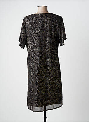 Rochie midi mâneci scurte mâneci scurte negru ICHI femeie