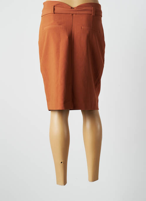 Fustă midi maro ICHI femeie