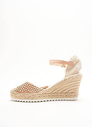Espadrile vârf rotund toc de 7 la 9 cm roz LA MAISON DE L'ESPADRILLE femeie