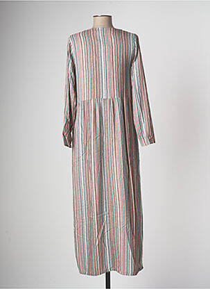 Rochie lungă mâneci lungi mâneci lungi roz PAN femeie