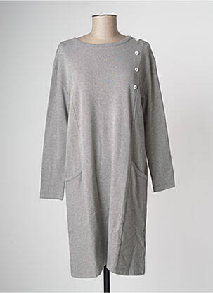 Rochie midi mâneci lungi mâneci lungi gri PAN femeie