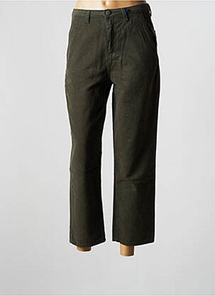 Pantalon 7/8 închidere cu fermoar sub clapetă cu nasturi mărime normală verde LUK AP femeie