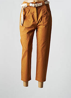 Pantalon 7/8 talie înaltă talie înaltă maro LA PETITE FRANCAISE femeie
