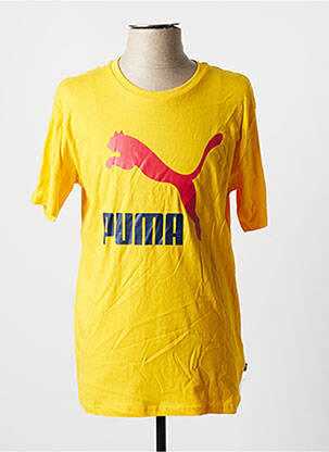 Tricou elasticitate mâneci scurte galben PUMA bărbat