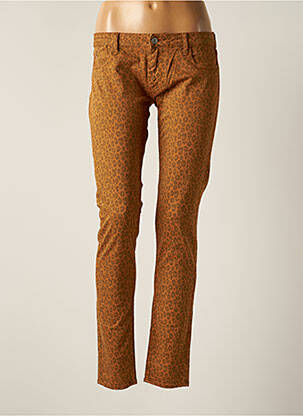 Pantalon slim mărime normală mărime normală maro LE TEMPS DES CERISES femeie