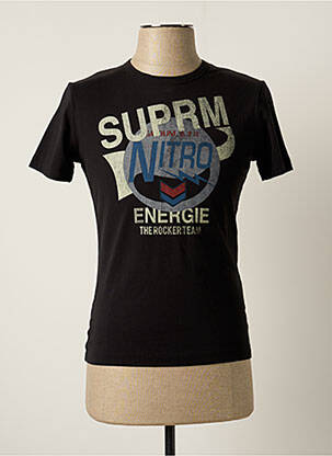 Tricou serigrafie mâneci scurte negru ENERGIE femeie