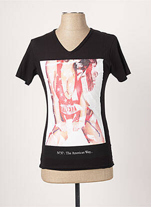 Tricou croială cambrată mâneci scurte negru ELEVEN PARIS bărbat