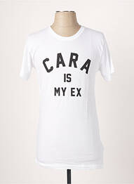 Tricou croială cambrată mâneci scurte alb ELEVEN PARIS homme