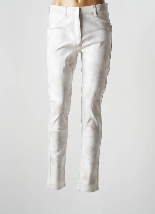 Pantalon slim alb JULIE GUERLANDE femeie