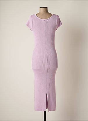 Rochie lungă mâneci scurte mâneci scurte violet GUESS femeie