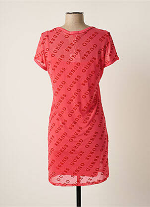 Rochie scurtă mâneci scurte mâneci scurte roz GUESS femeie