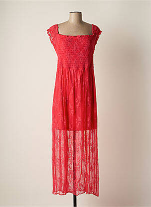 Rochie lungă roz GUESS femeie