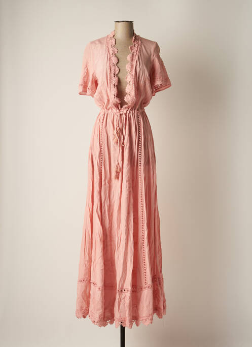 Rochie lungă roz GUESS femeie