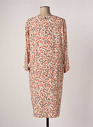 Rochie midi imprimeu floral mâneci lungi roz LE PETIT BAIGNEUR femeie