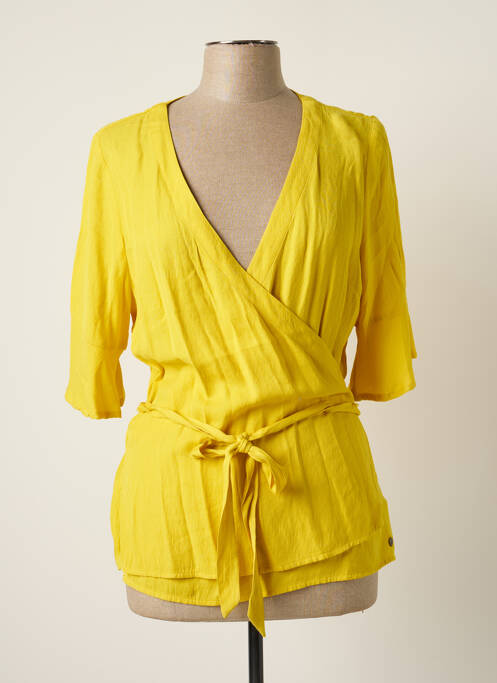 Cardigan petrecut galben GARCIA femeie