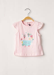 Tricou elasticitate mâneci scurte roz SERGENT MAJOR fille