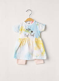 Rochie midi mâneci scurte mâneci scurte albastru NAF NAF fille