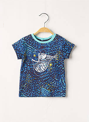 Tricou elasticitate mâneci scurte albastru DU PAREIL AU MÊME băiat