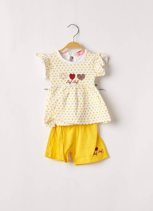Set șort galben NAF NAF fată