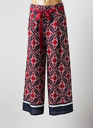 Pantalon larg roșu PAUSE CAFE femeie