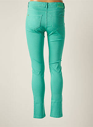 Pantalon slim țesătură poplin mărime normală verde LE PETIT BAIGNEUR femeie