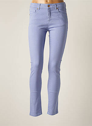 Pantalon slim țesătură poplin mărime normală violet LE PETIT BAIGNEUR femeie