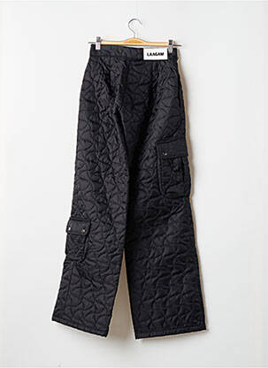 Pantalon larg talie înaltă talie înaltă negru LAAGAM femeie