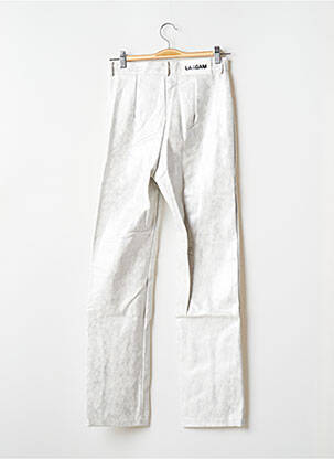 Pantalon drept talie cu cleme talie înaltă gri LAAGAM femeie