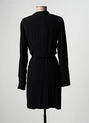 Rochie midi țesătură crep mâneci lungi negru LPB femeie