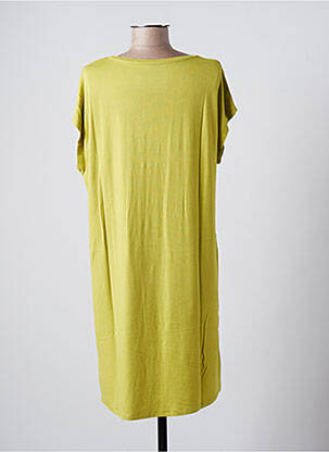 Rochie midi mâneci scurte mâneci scurte verde MAJESTIC FILATURES femeie