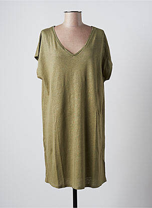 Rochie midi verde MAJESTIC FILATURES femeie