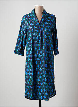 Rochie midi mâneci 3/4 mâneci 3/4 albastru YERSE femeie