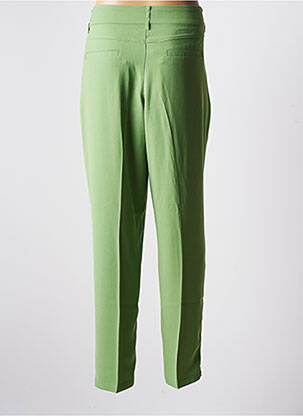 Pantalon drept croială morcov talie înaltă verde CREAM femeie