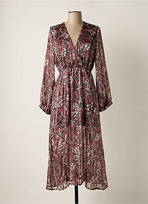 Rochie lungă maro LES PETITES FLEURS femeie