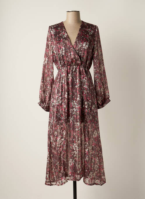 Rochie lungă maro LES PETITES FLEURS femeie