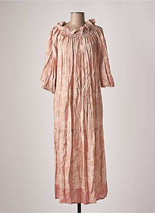 Rochie lungă roz LEONIE femeie