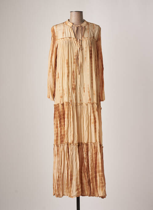 Rochie lungă bej LEONIE femeie