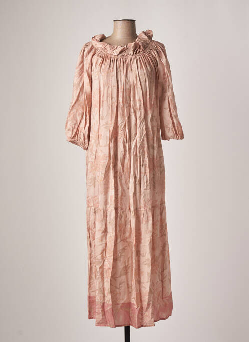 Rochie lungă roz LEONIE femeie