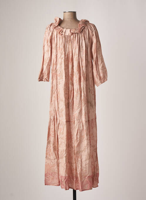 Rochie lungă roz LEONIE femeie