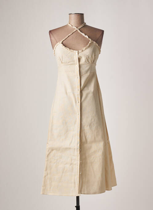 Rochie midi bej JENA LEE femeie