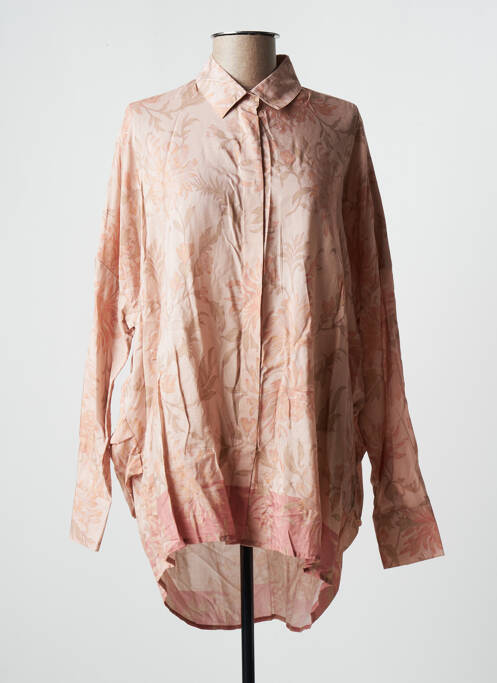 Tunică mâneci lungi roz LEONIE femeie