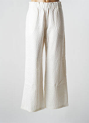 Pantalon larg alb JENA LEE femeie