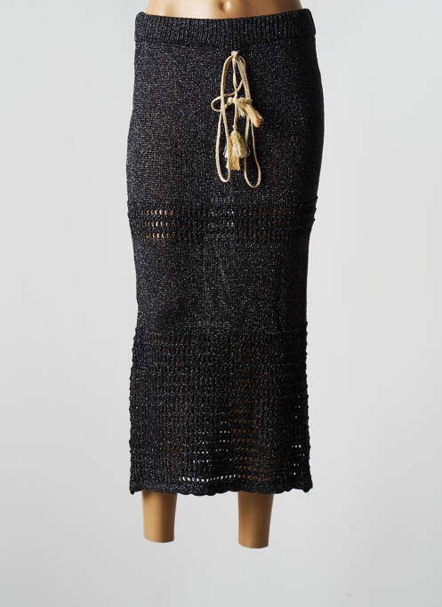 Fustă lungă negru PHO femeie