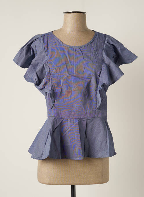 Top albastru AZULU femeie