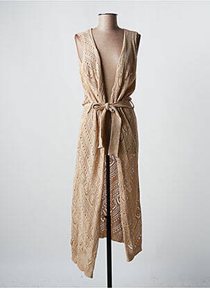 Vestă fără mâneci bej NEKANE femeie