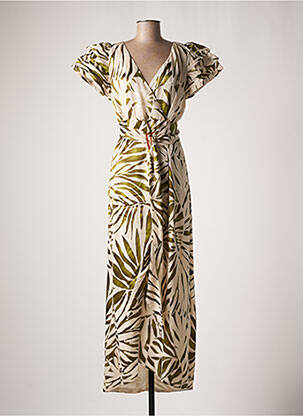 Rochie lungă verde AZULU fată