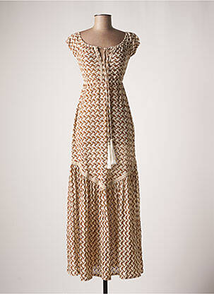 Rochie lungă maro PHO femeie