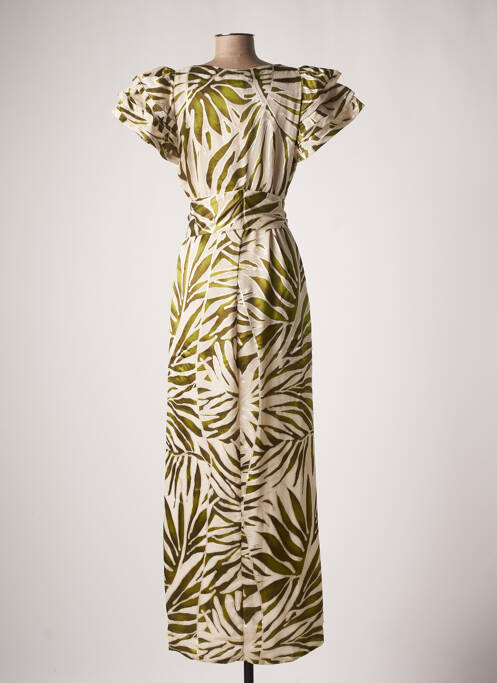 Rochie lungă verde AZULU fată